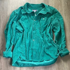 MENS Urban Outfitters Green Corduroy Shirt